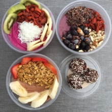 Gluten-free acai bowls from bites from Rock n' Juice